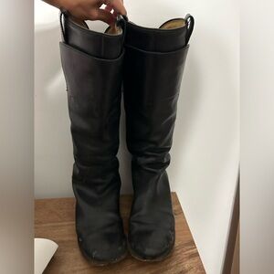 Frye black leather boots size 8.5 wide